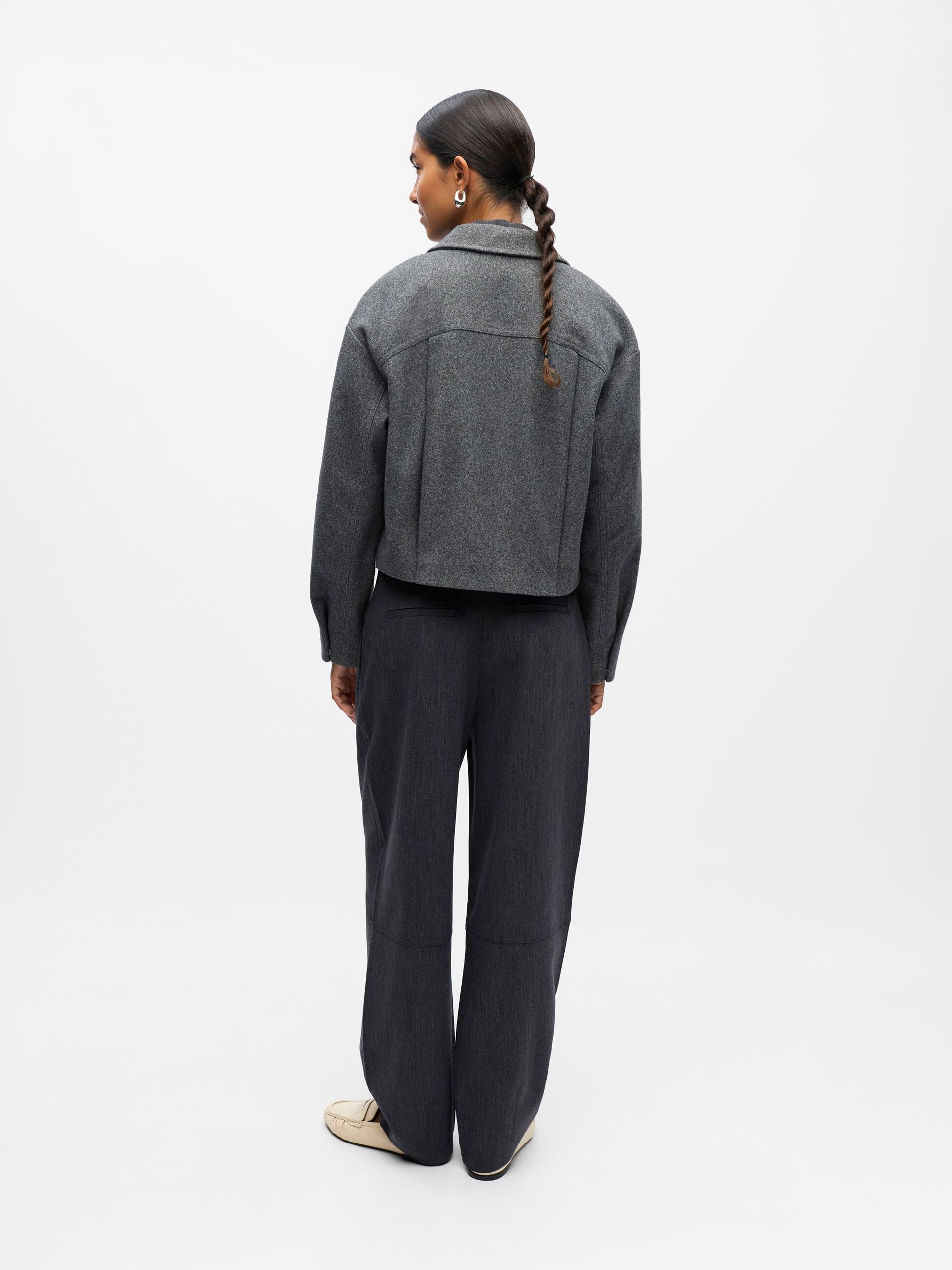 Carousel image - KURZE JACKE, Dark Grey Melange | 3