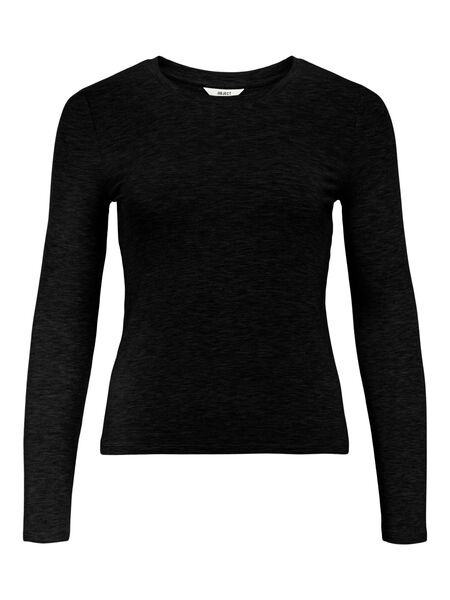 OBJECT LONG SLEEVED TOP, Black, highres - 23046951_Black_001.jpg