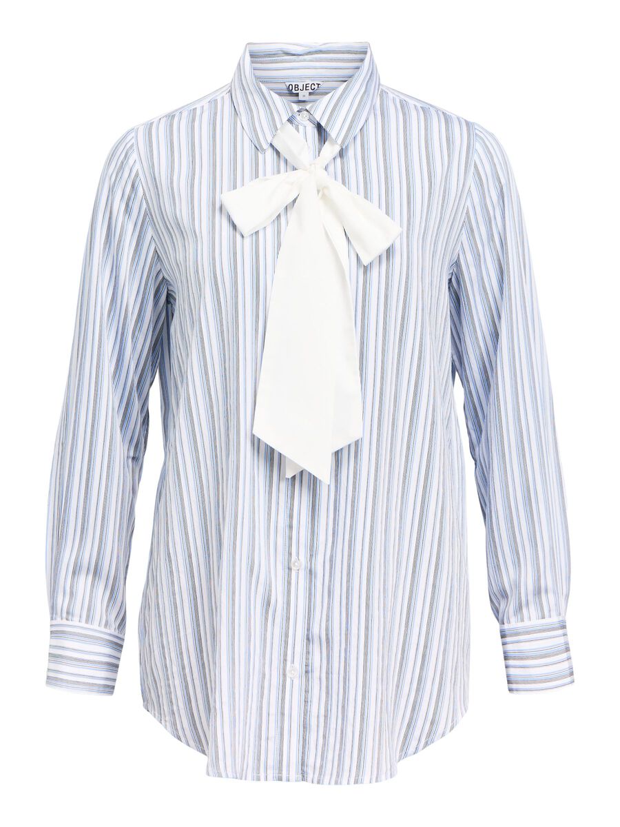 Product carousel image - PUSSY BOW SHIRT, Cloud Dancer | 2