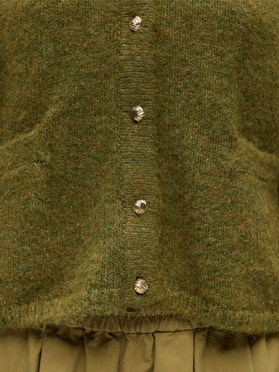 Carousel image - KNITTED CARDIGAN, Fir Green | 5