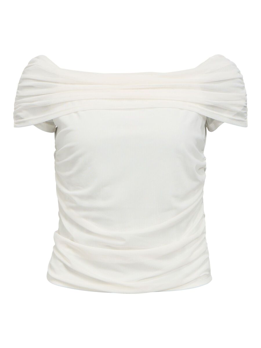 Product carousel image - RUCHED OFF-SHOULDER TOP, Cloud Dancer | 1