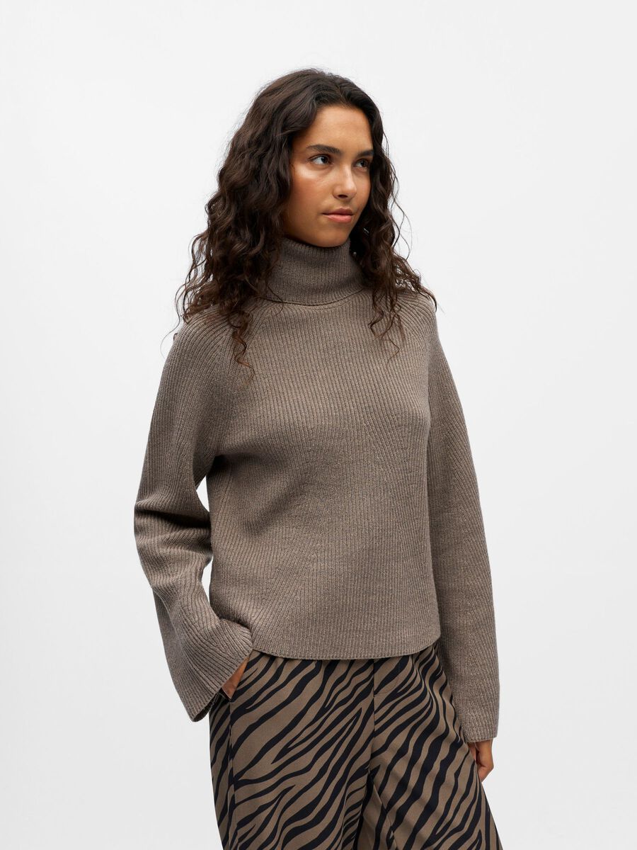 Product carousel image - ROLL NECK PULLOVER, Morel | 1