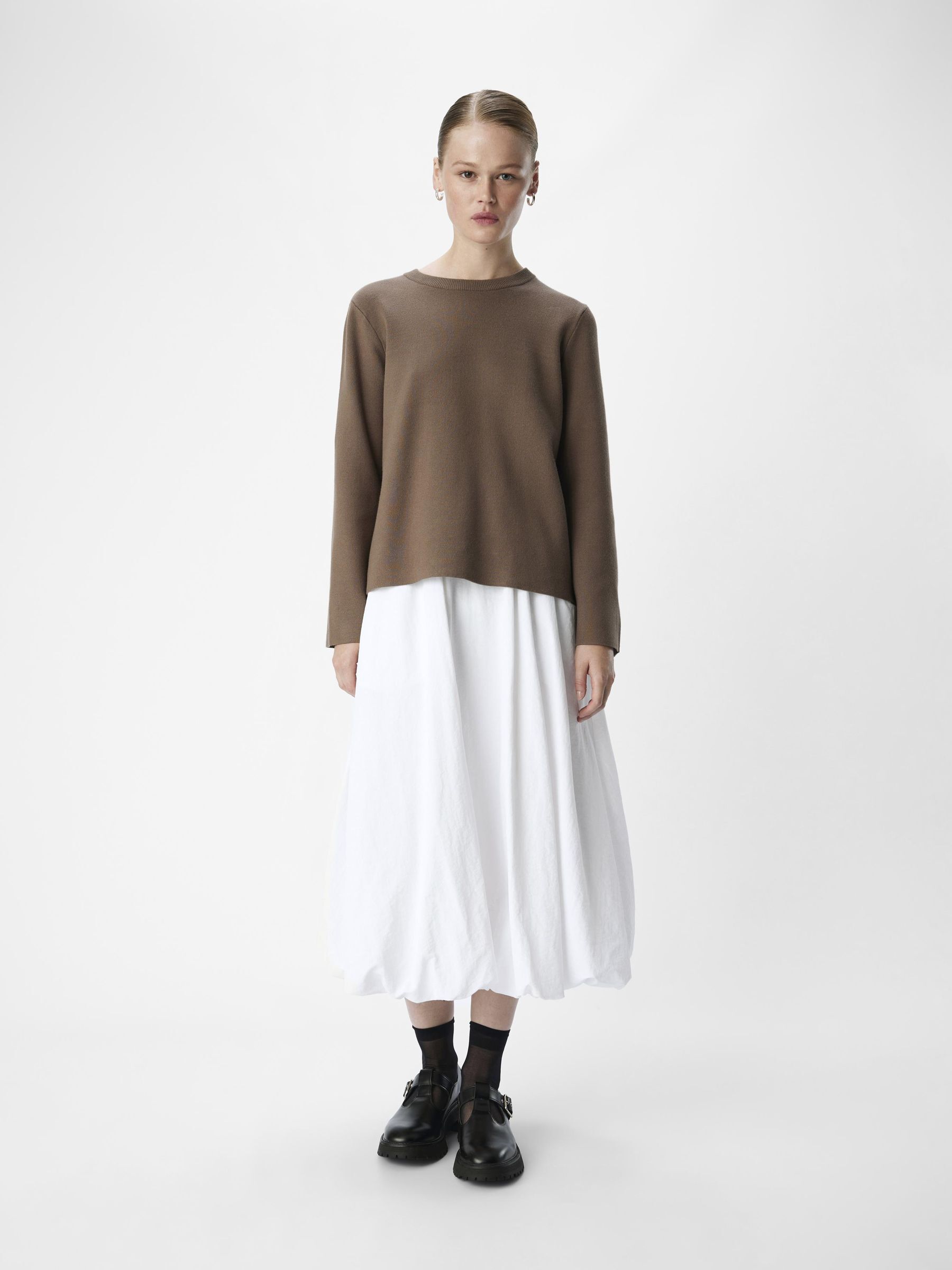 BALLOON MIDI SKIRT | White | .OBJECT CI France