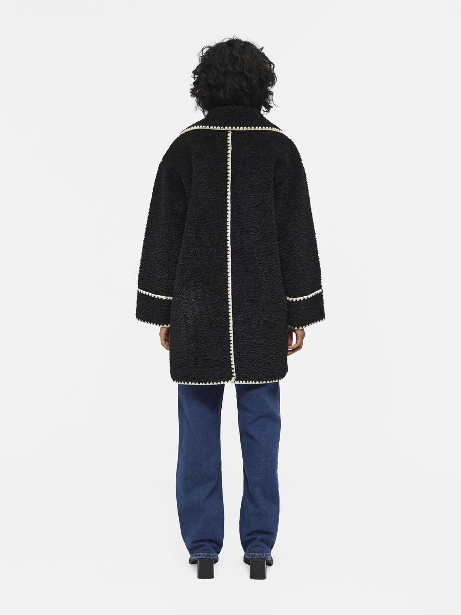 Product carousel image - OBJSHIREN TEDDY COAT, Black | 2
