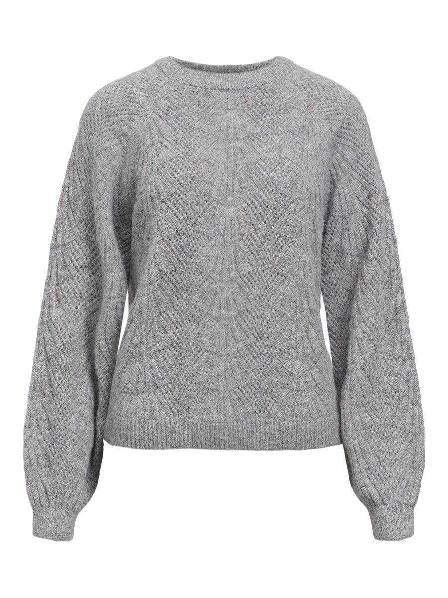 OBJECT KNITTED PULLOVER, Medium Grey Melange, highres - 23044646_MediumGreyMelange_001.jpg