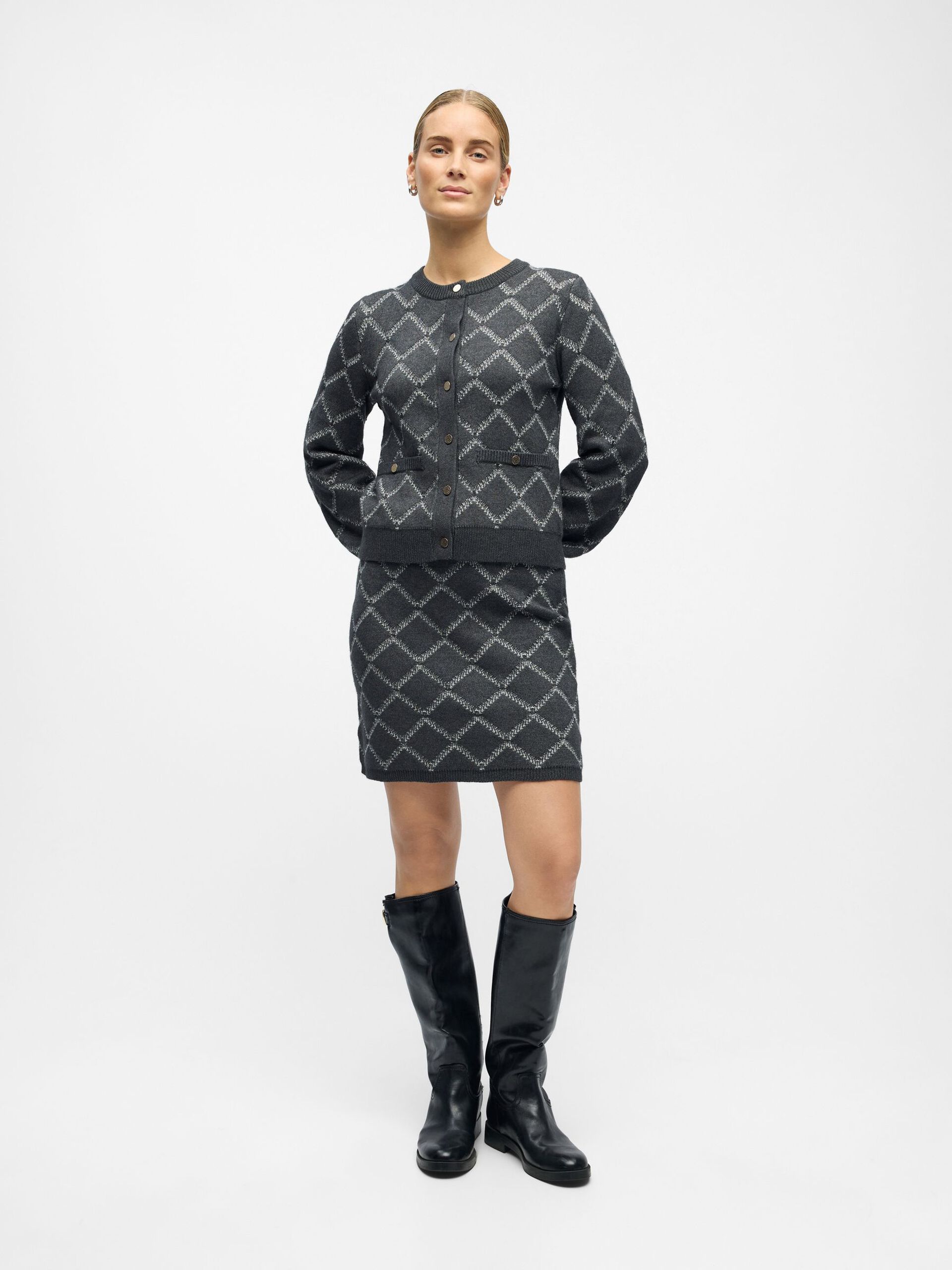 Carousel image - STRICK STRICKJACKE, Dark Grey Melange | 4