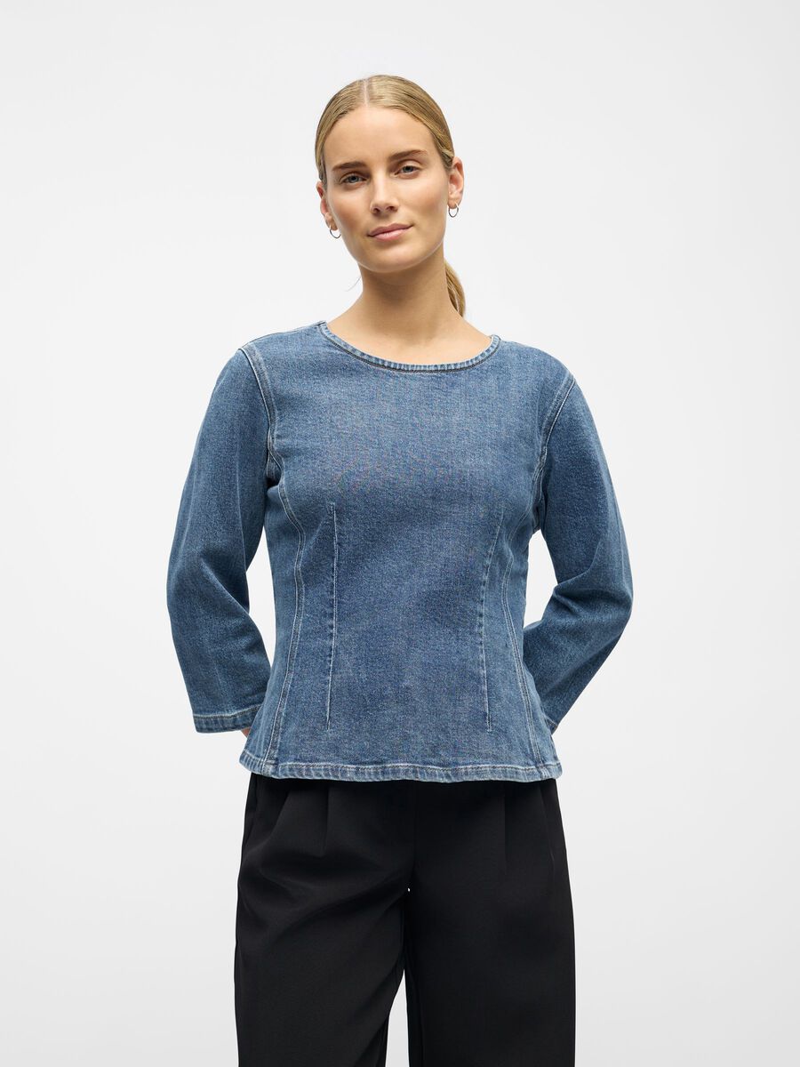 Product carousel image - DENIM TOP, Medium Blue Denim | 1