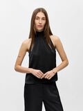 Product image thumbnail - SATIN HALTERNECK TOP, Black | 3