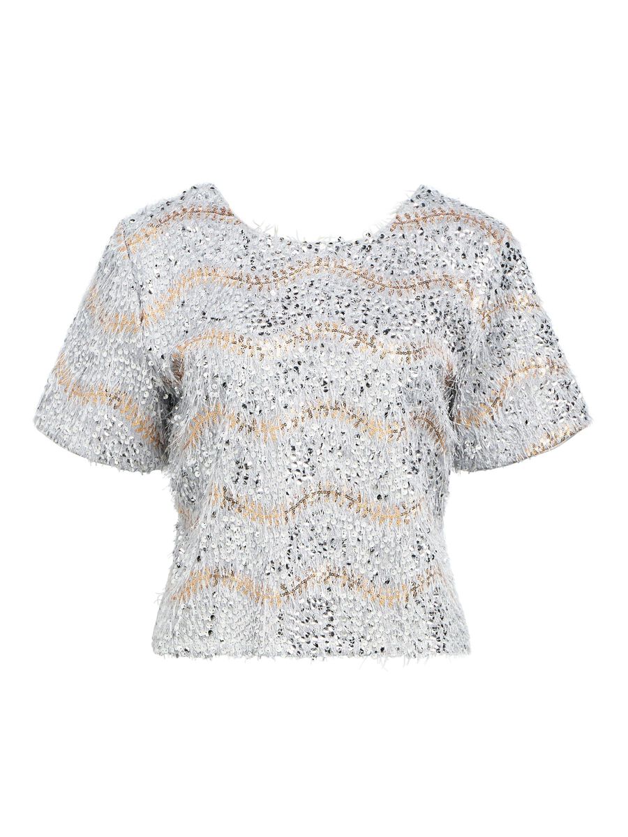 Carousel image - PAILLETTEN OBERTEIL, Light Grey Melange | 1