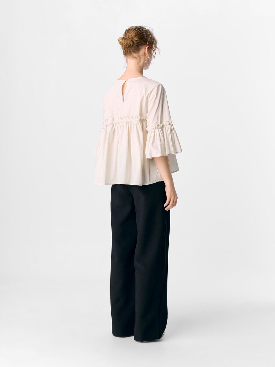 Product carousel image - RÜSCHEN BLUSE, White Sand | 2