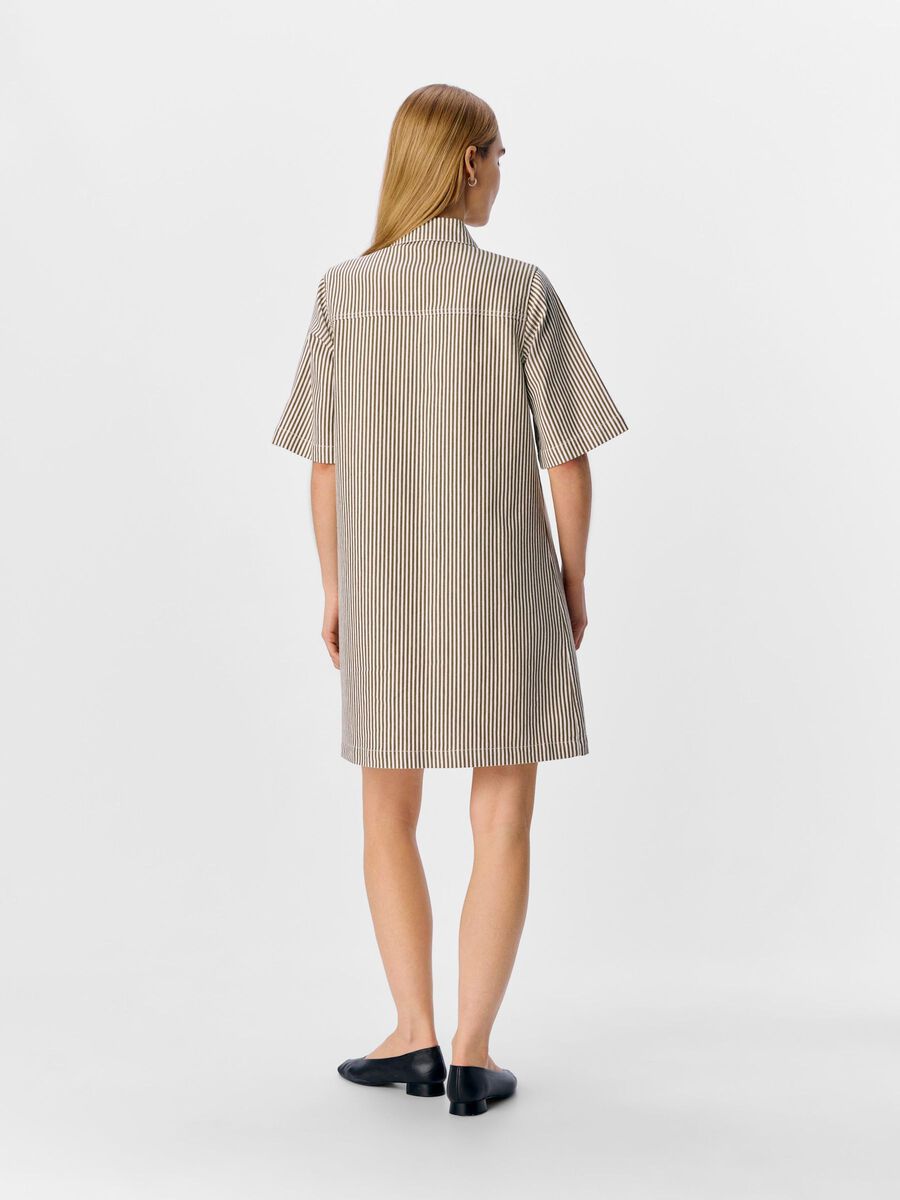 OBJECT STRIPED  DENIM DRESS, Cloud Dancer, highres - 23047065_CloudDancer_1201326_004.jpg