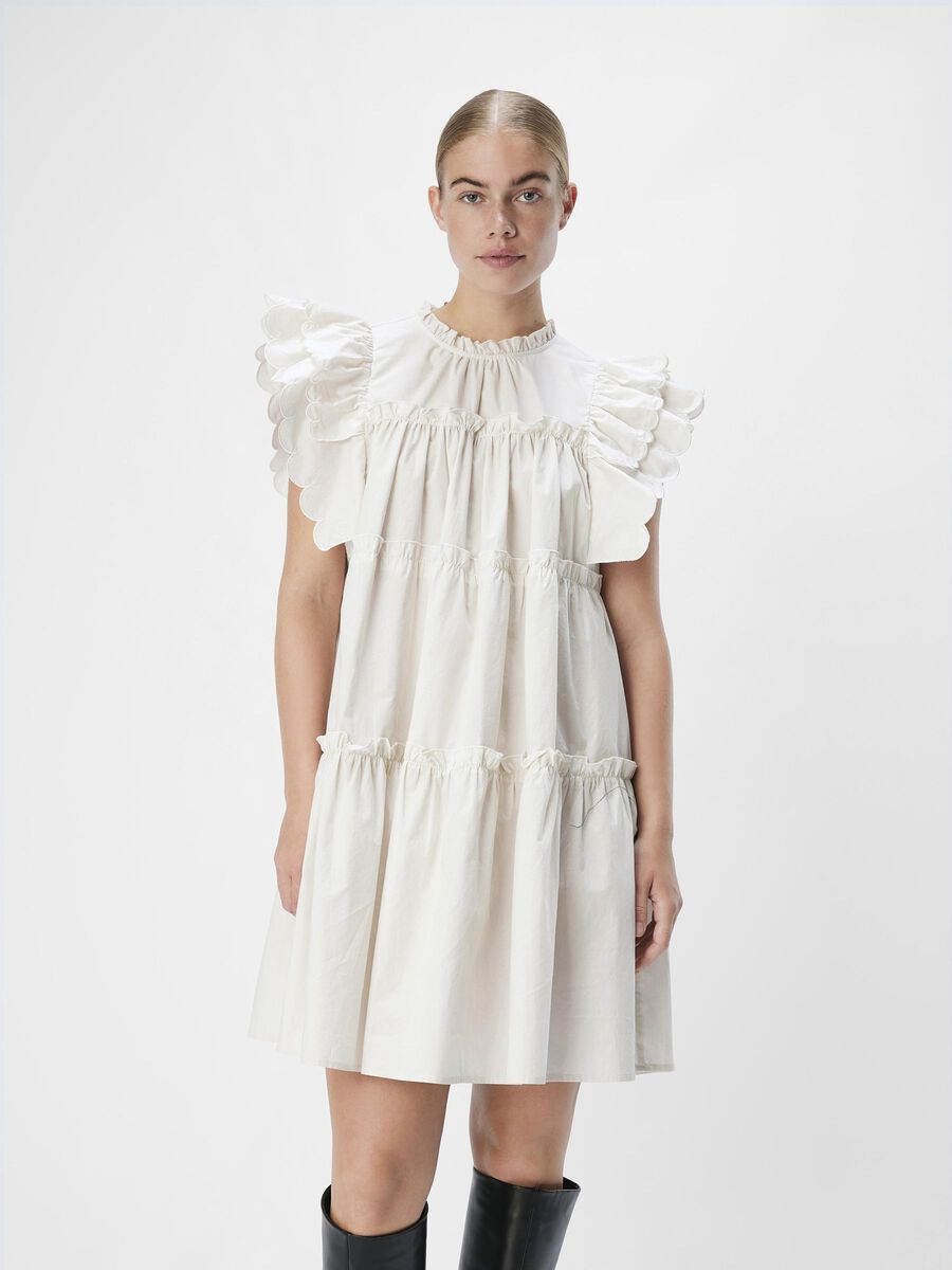 OBJECT RUFFLED MINI DRESS, White Sand, highres - 23045797_WhiteSand_003.jpg