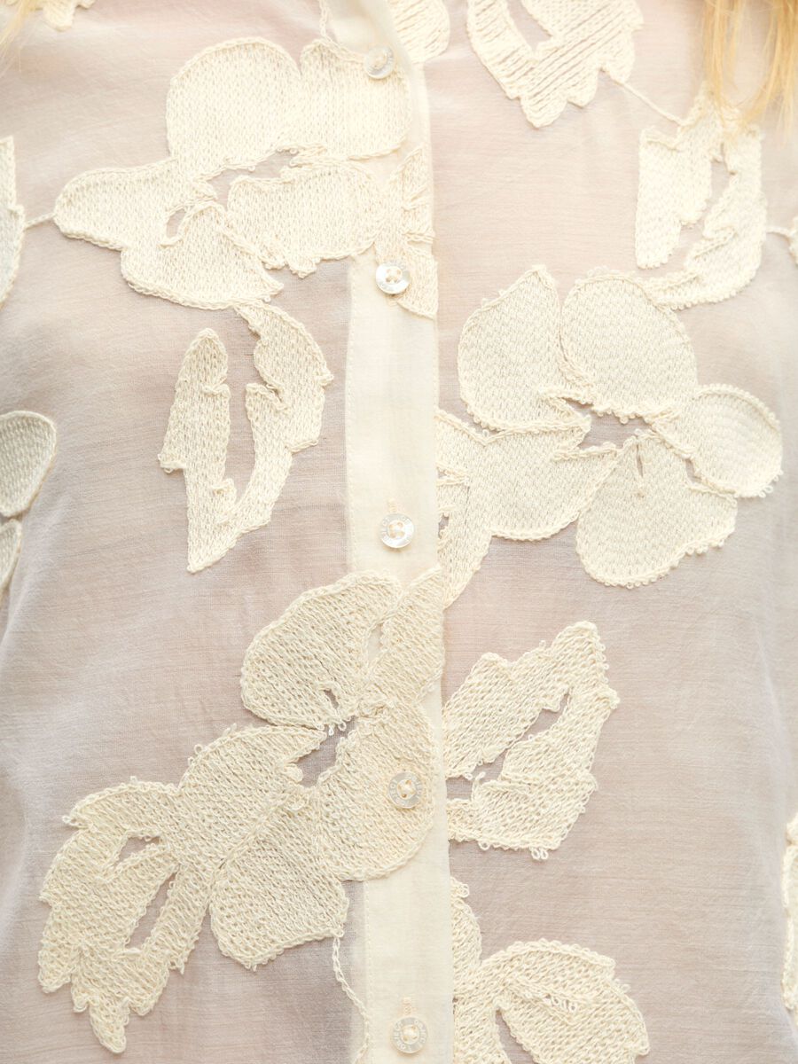 Carousel image - DOORSCHIJNEND OVERHEMD, White Sand | 5