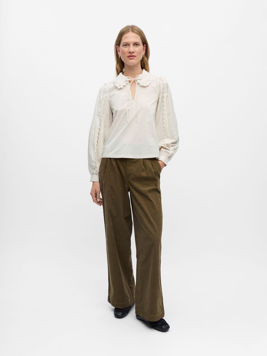 Carousel image - BUBIKRAGEN BLUSE, White Sand | 4