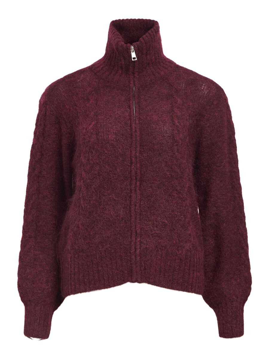 OBJECT RITSSLUITING GEBREID VEST, Cabernet, highres - 23044658_Cabernet_001.jpg