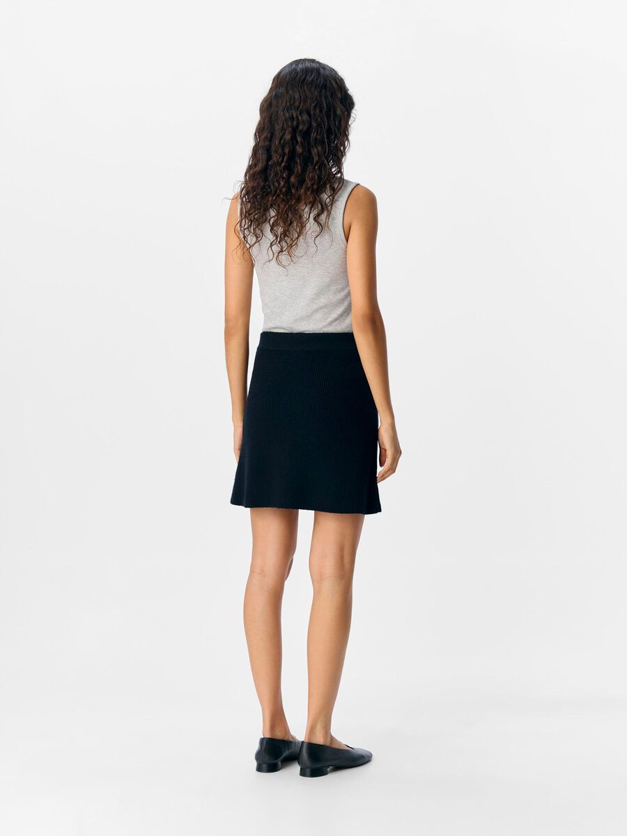 Product carousel image - KNITTED MINI SKIRT, Black | 2