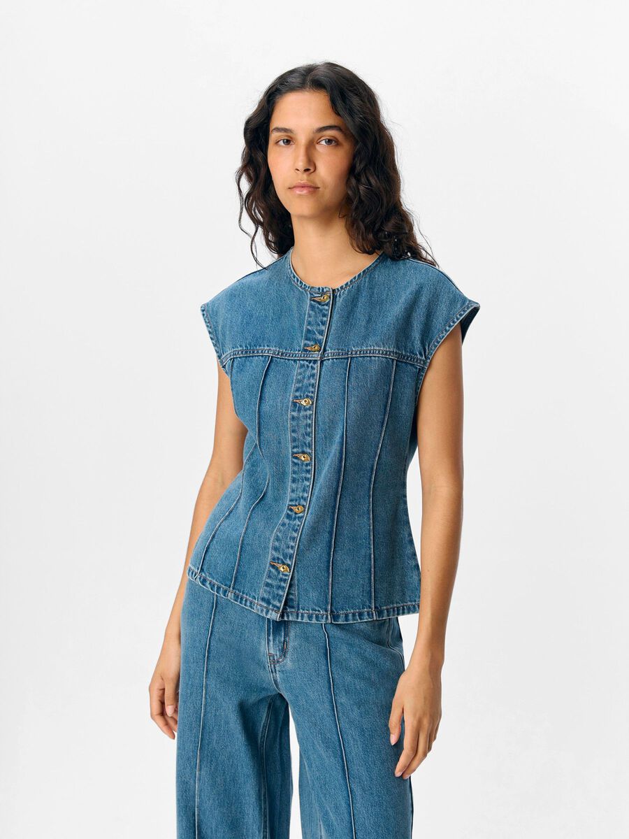 OBJECT FITTED JEANSWESTE, Medium Blue Denim, highres - 23047246_MediumBlueDenim_003.jpg