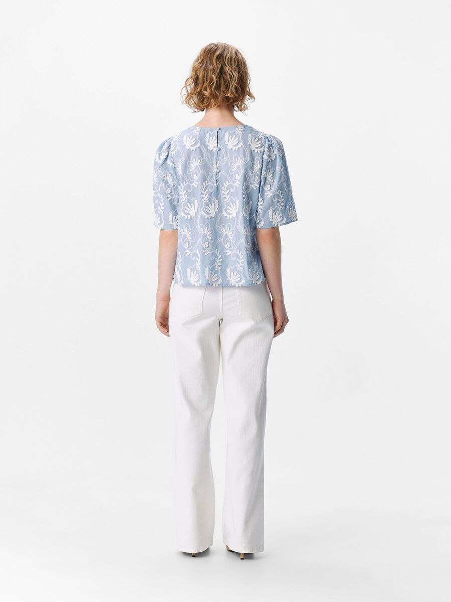 OBJECT EMBROIDERED BLOUSE, Kentucky Blue, highres - 23048111_KentuckyBlue_1253732_004.jpg