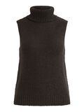 Product image thumbnail - KNITTED ROLL NECK WAISTCOAT, Black | 1