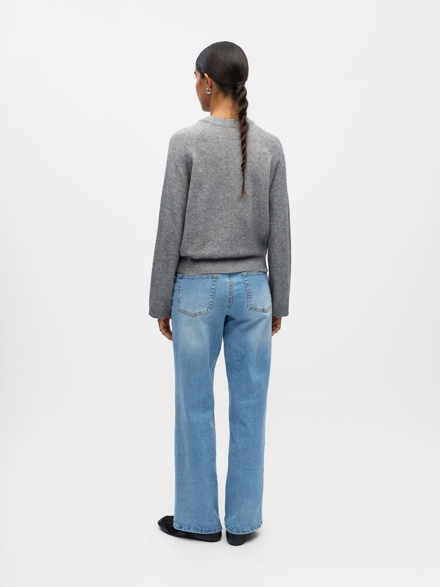 Product carousel image - KNITTED PULLOVER, Medium Grey Melange | 2