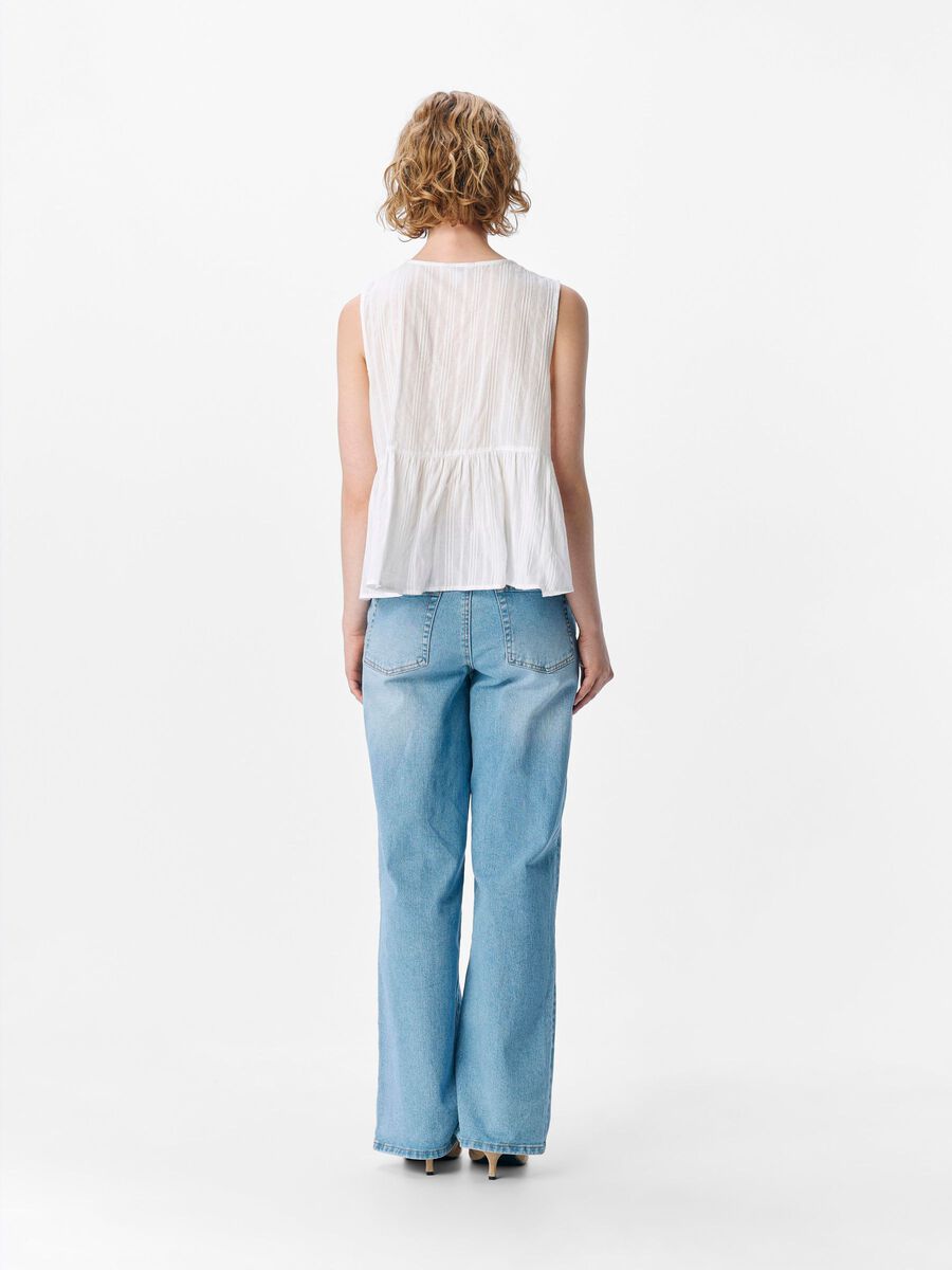 OBJECT SLEEVELESS SHIRT, White, highres - 23048321_White_004.jpg