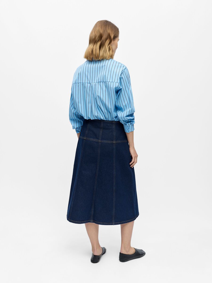 Carousel image - DENIM MIDIROCK, Dark Blue Denim | 3