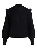 Object Collectors Item HIGH NECK KNITTED PULLOVER, Black, highres - 23036445_Black_001.jpg