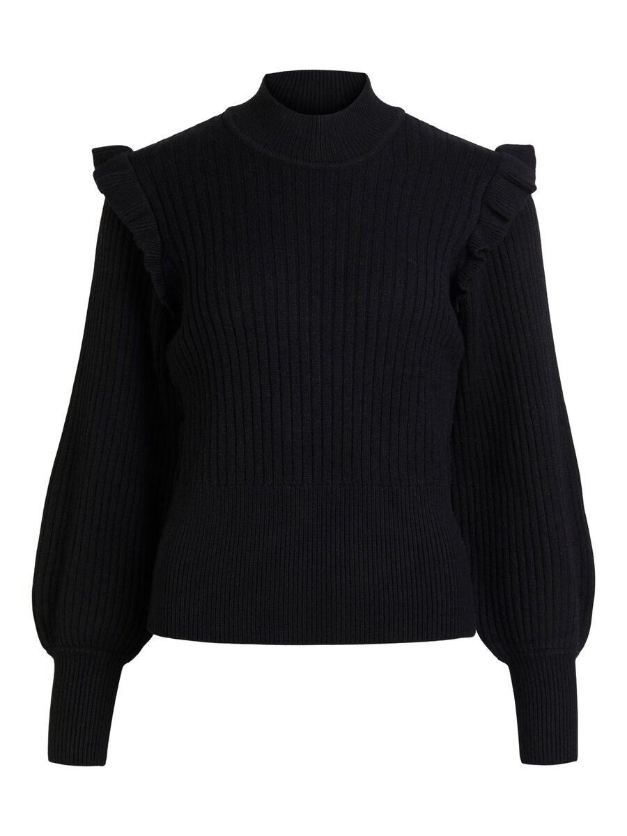 Object Collectors Item COL MONTANT PULL EN MAILLE, Black, highres - 23036445_Black_001.jpg