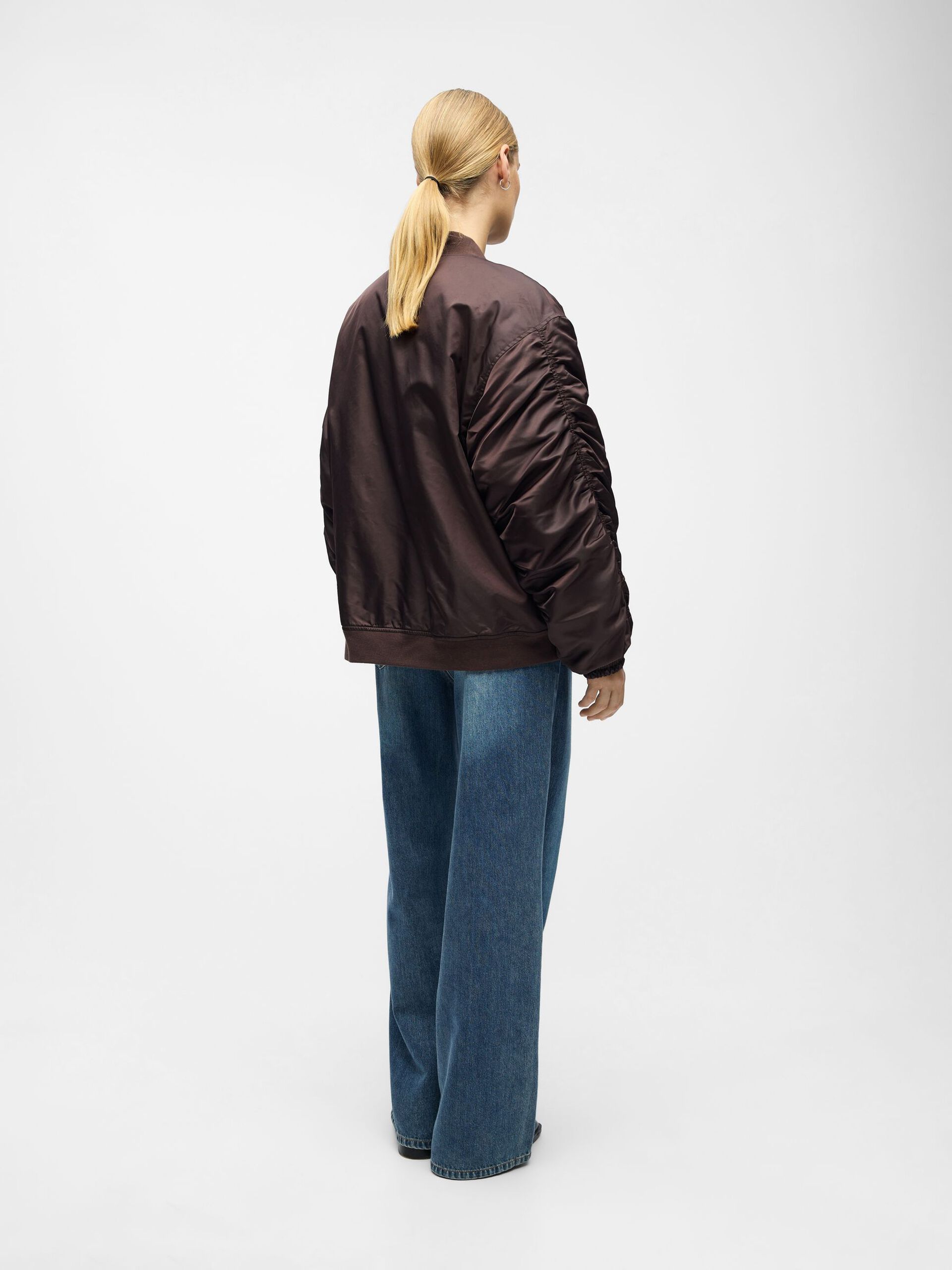 Carousel image - OVERSIZE BOMBERJACKE, Seal Brown | 3