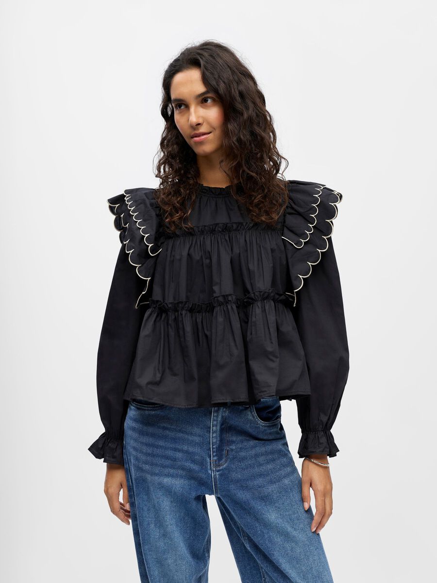 Product carousel image - OBJHOPE LÅNGÄRMAD TOPP, Black | 1