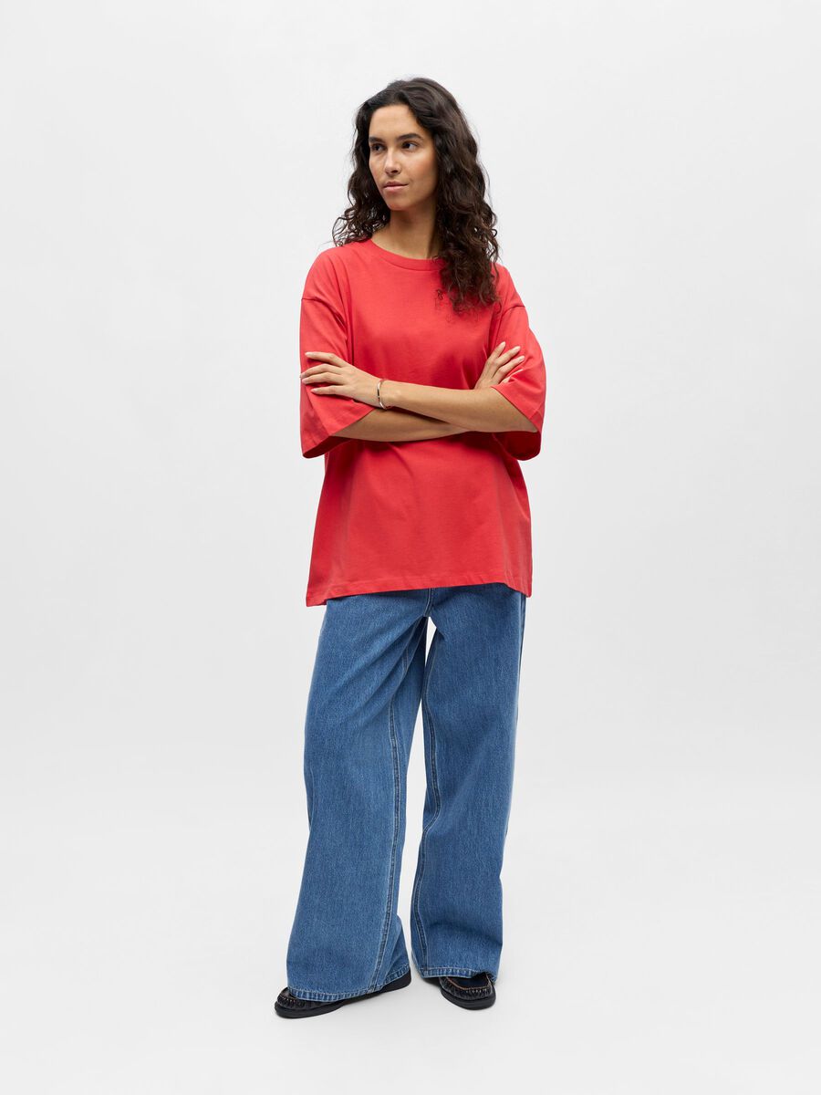 Carousel image - OVERSIZED T-SHIRT, Poinsettia | 4