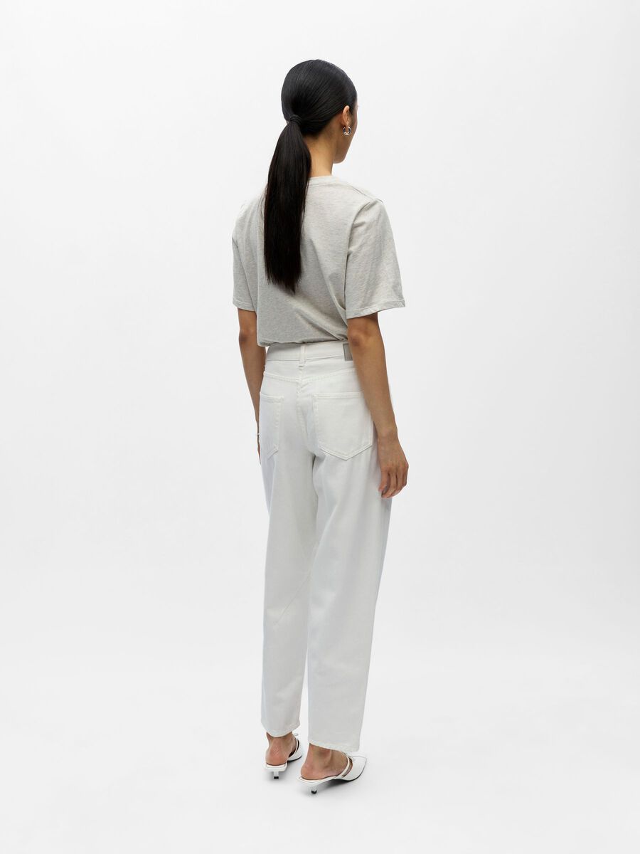 Product carousel image - WIDE LEG BARREL FIT JEANS, Cloud Dancer | 2