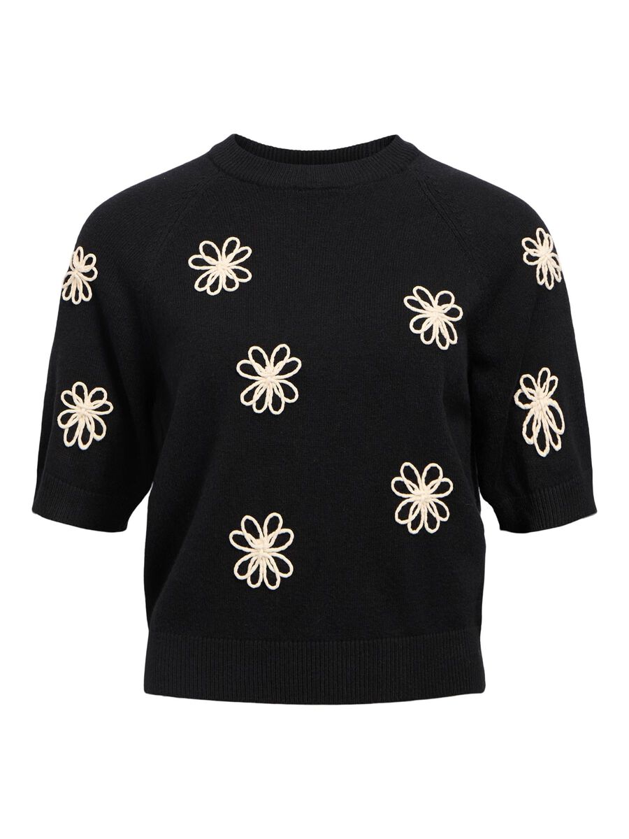 OBJECT SHORT SLEEVED PULLOVER, Black, highres - 23046234_Black_1212206_001.jpg