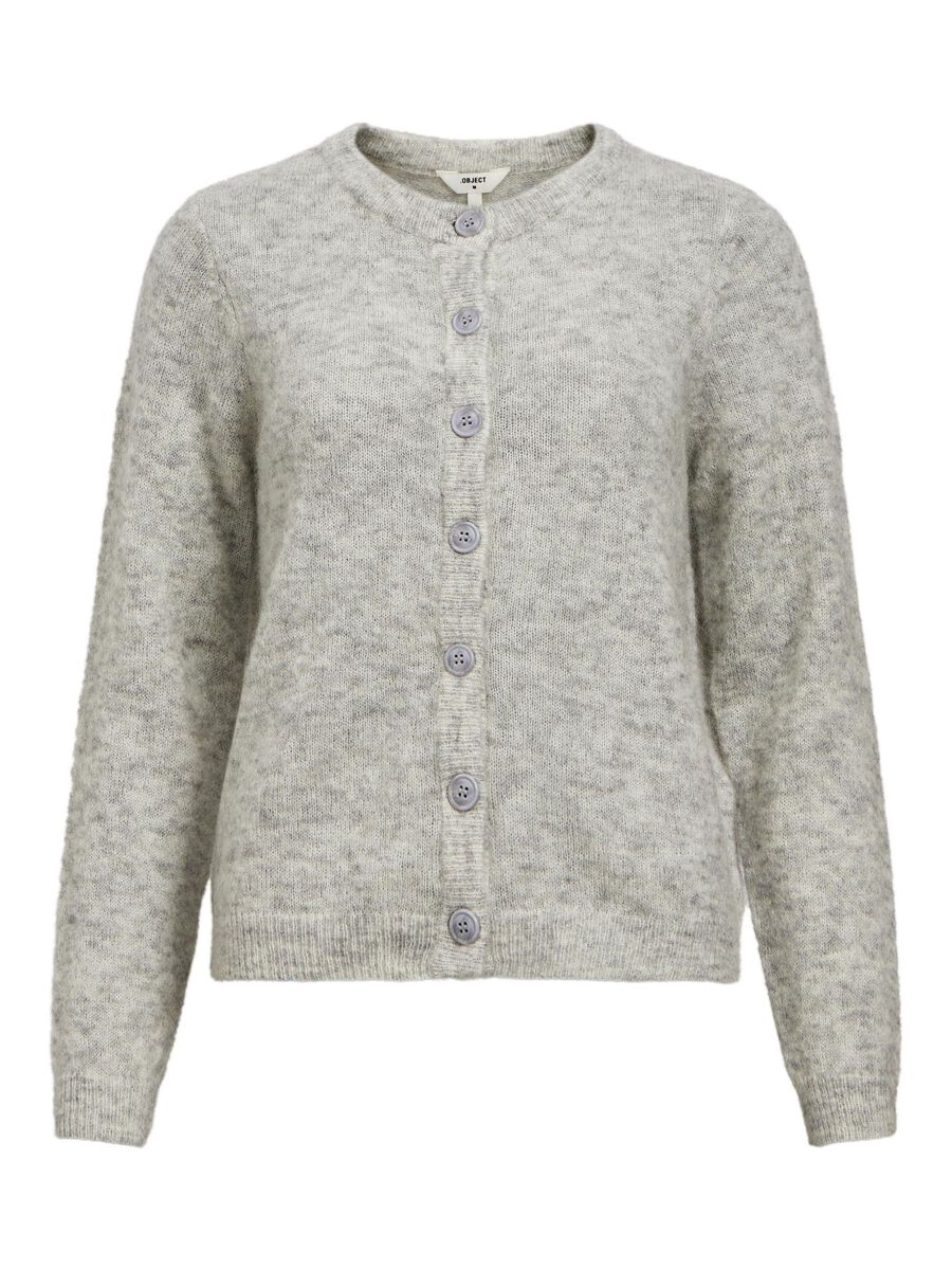 Object Collectors Item EN MAILLE CARDIGAN, Light Grey Melange, highres - 23045122_LightGreyMelange_001.jpg