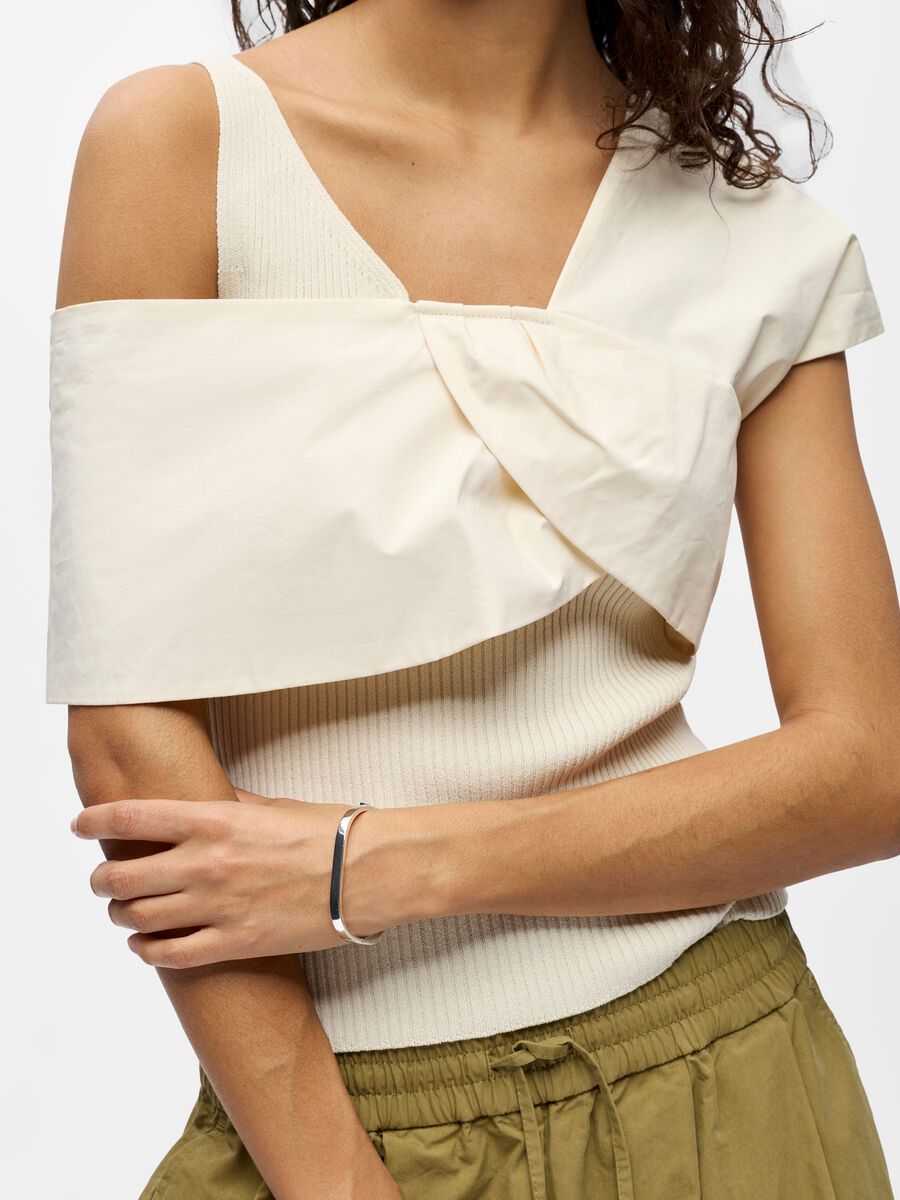 Carousel image - ASYMMETRIC ONE-SHOULDER TOP, Birch | 5