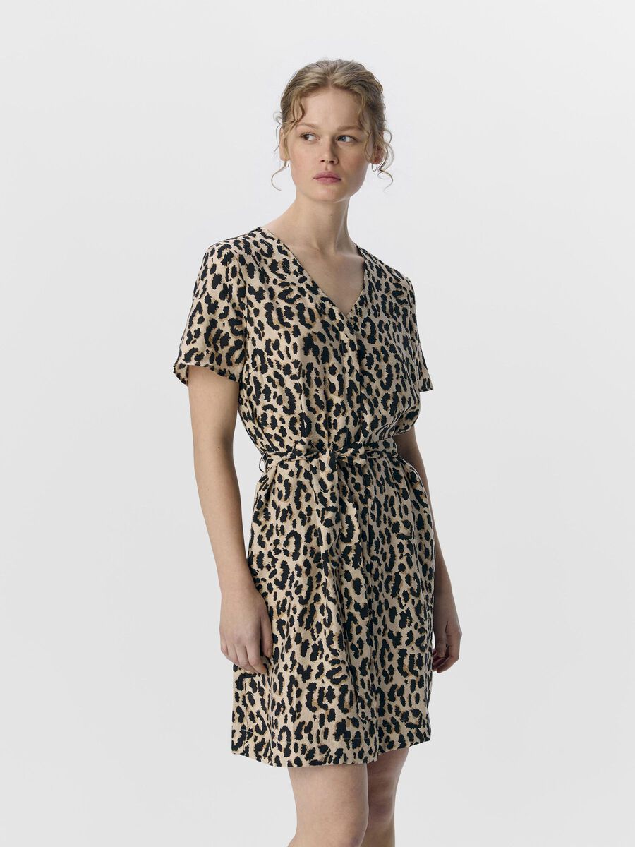 OBJECT V-NECK MINI DRESS, Sandshell, highres - 23045927_Sandshell_1165806_003.jpg
