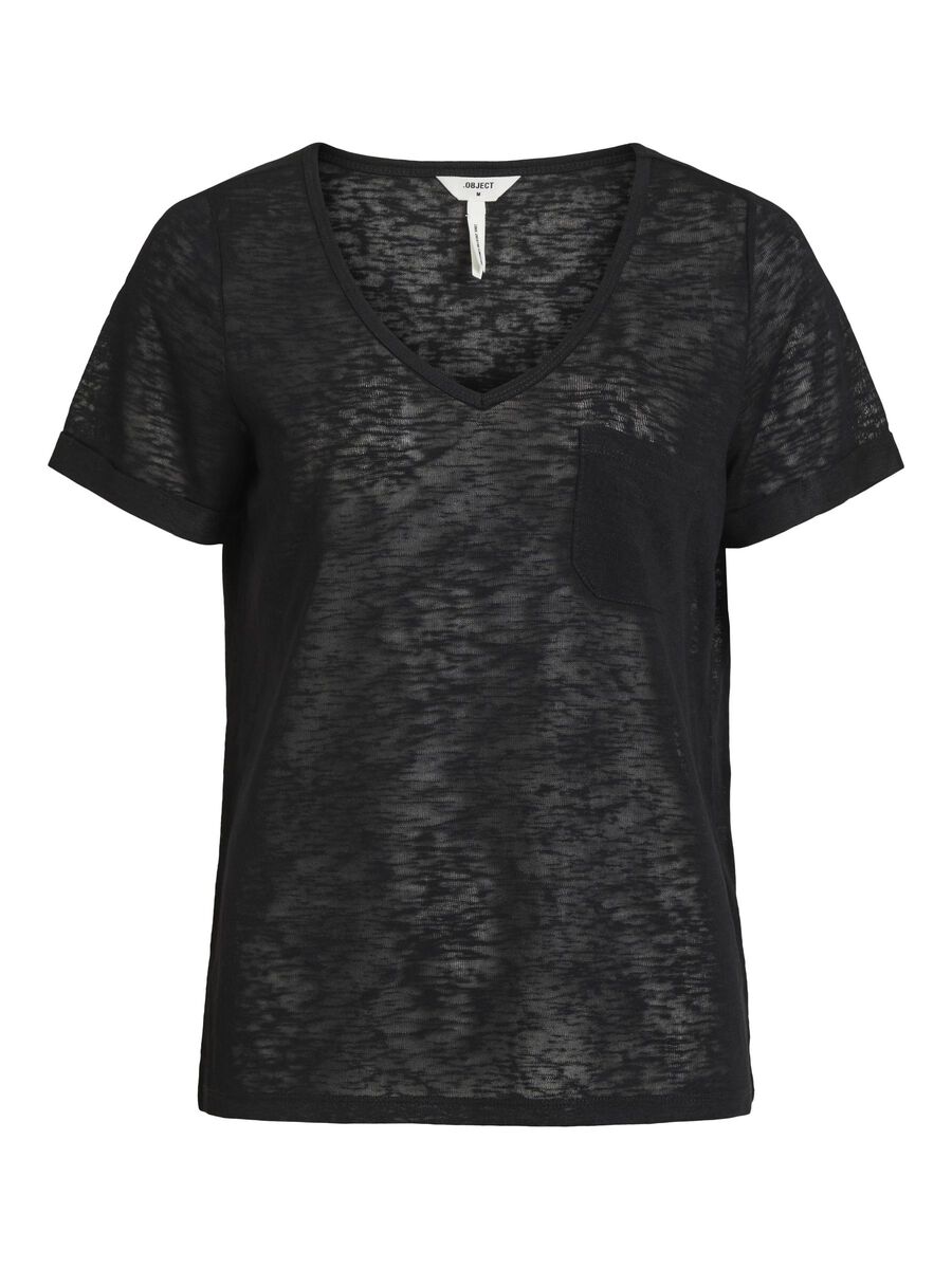 OBJECT T-SHIRT, Black, highres - 23023816_Black_001.jpg