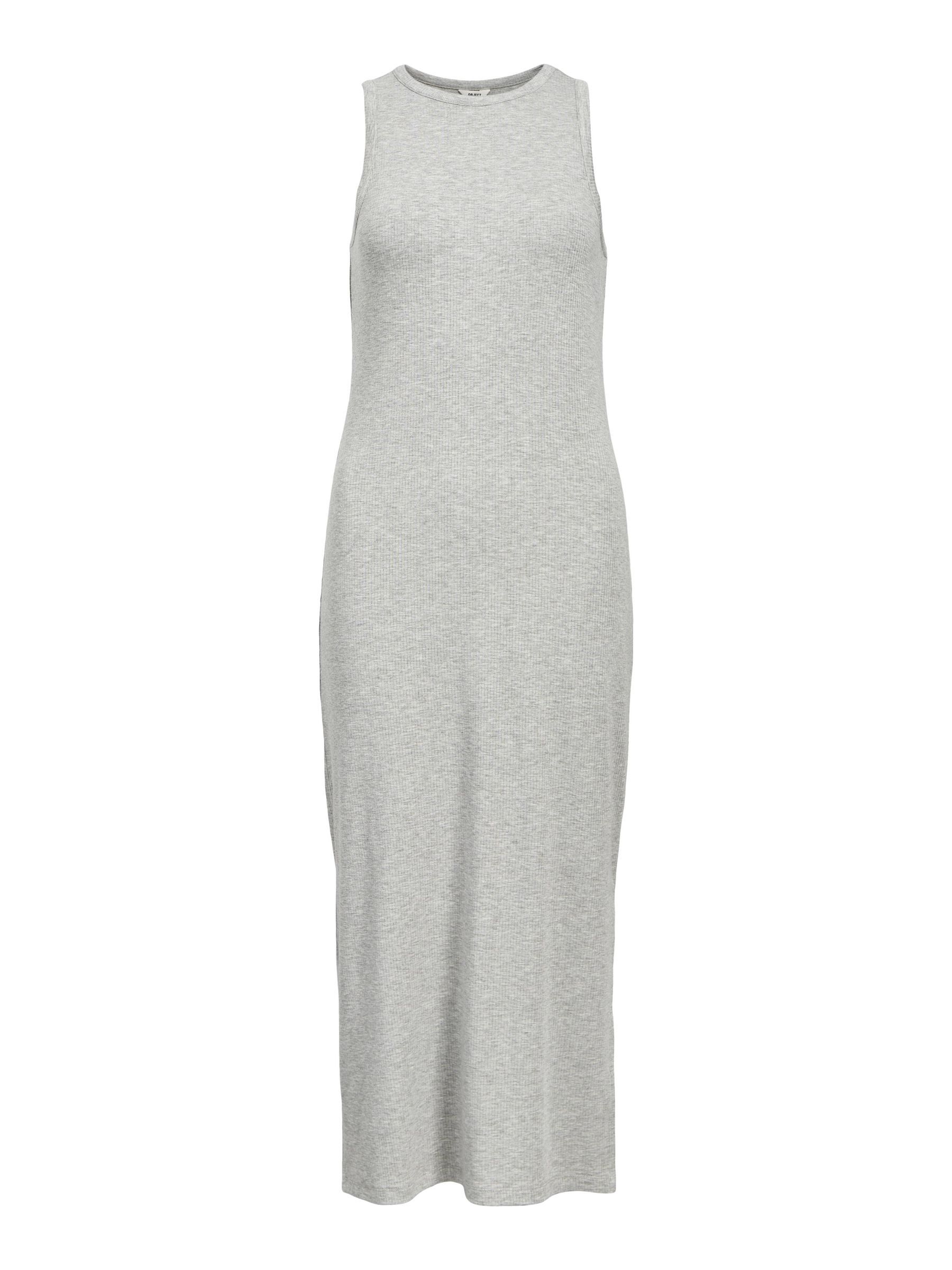 Grey ribbed maxi dress cheap