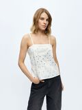 Product image thumbnail - KANT TOPJE TOP MET BANDJES, Cloud Dancer | 2