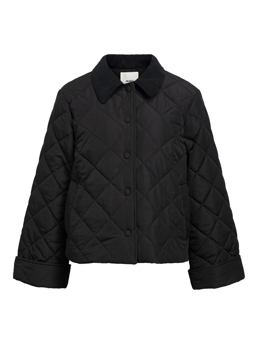 OBJECT PADDED QUILTED JACKET, Black, highres - 23045503_Black_001.jpg