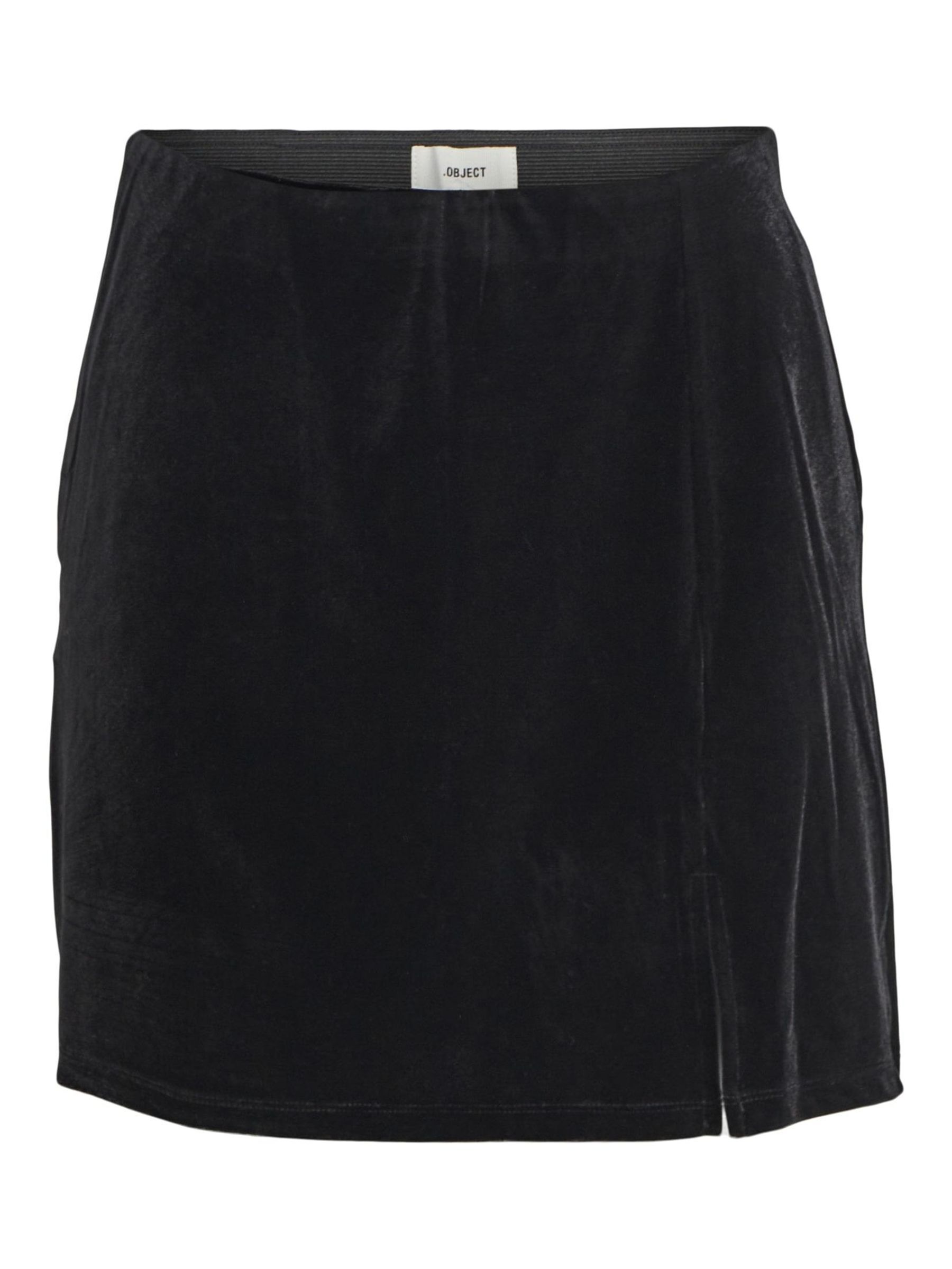 Black velvet a line mini skirt 2025