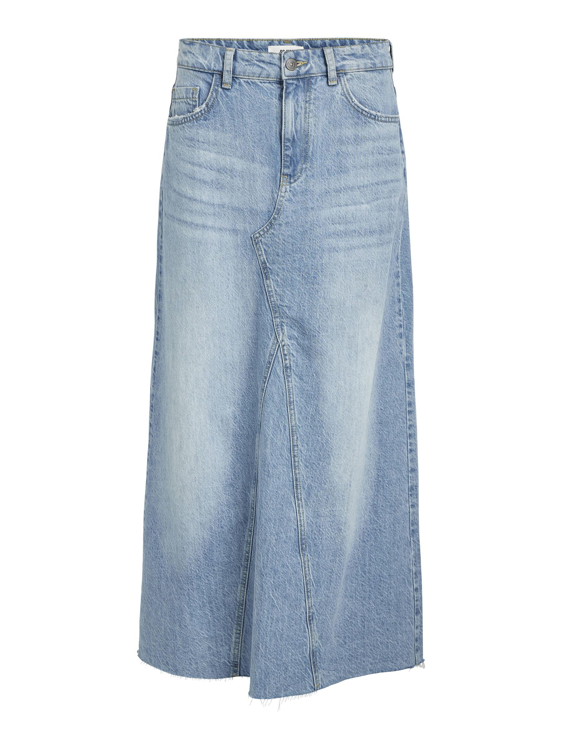 Long blue shop jean skirts uk