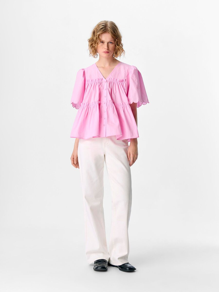 Carousel image - RÜSCHEN BLUSE, Pink Frosting | 4