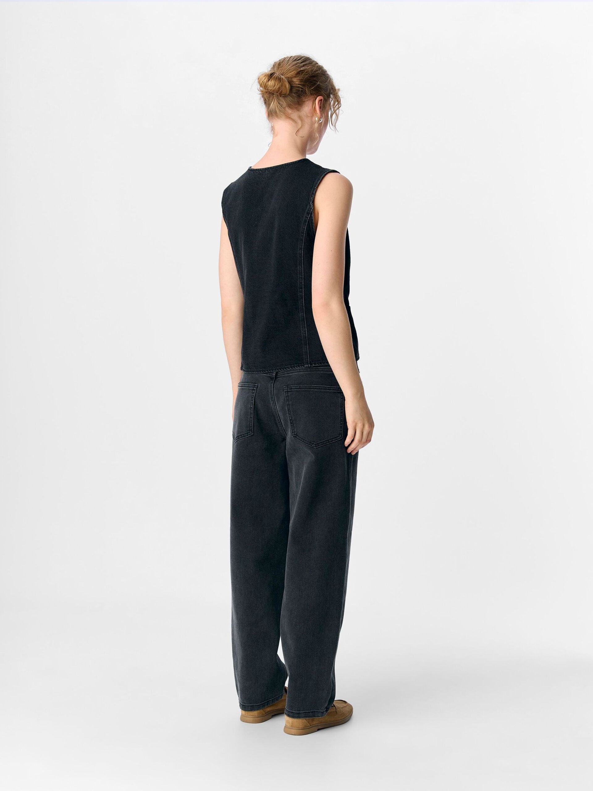 Carousel image - DENIM VEST, Black Denim | 3