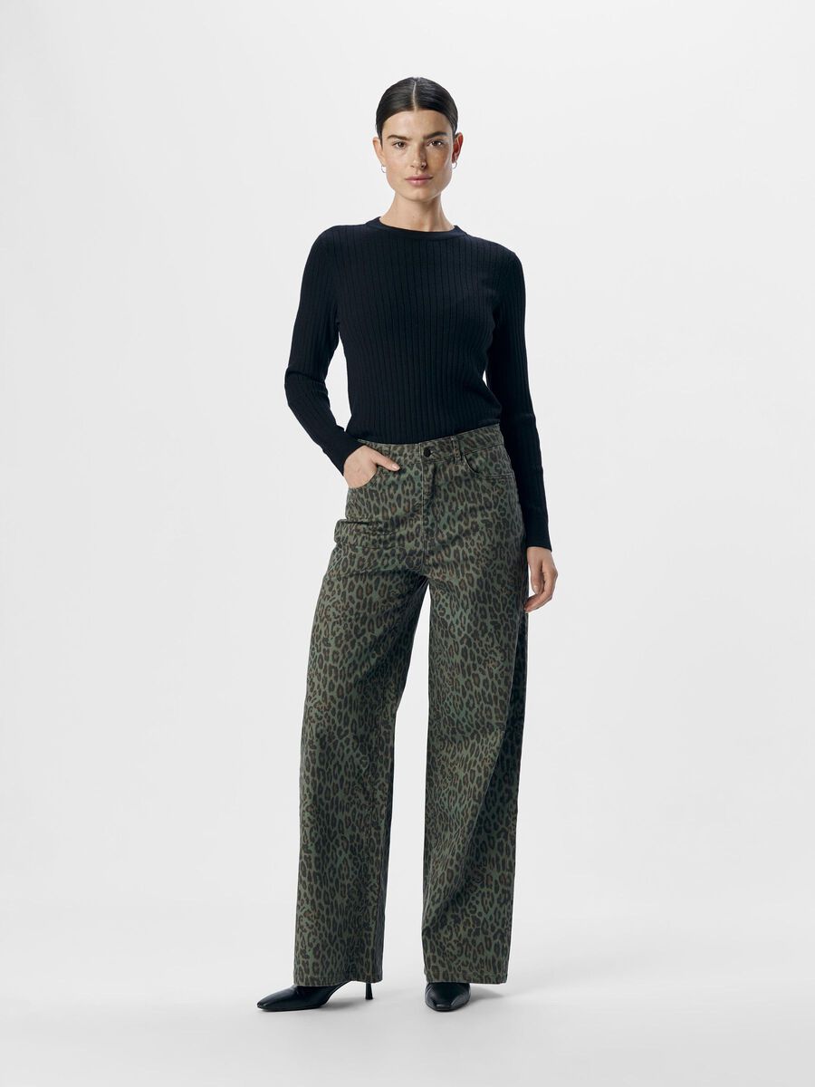 OBJECT LEOPARD PRINT WIDE LEG JEANS, Duffel Bag, highres - 23045571_DuffelBag_1151447_005.jpg