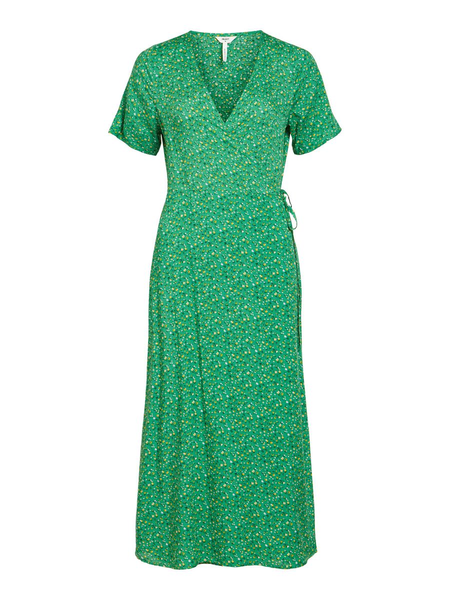 Erfaren person skadedyr fersken BLOMSTRET SLÅ OM KJOLE (Green) | Object Collectors Item®