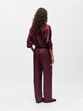 Product image thumbnail - SATIN TROUSERS, Mauve Wine | 3