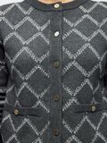 Product image thumbnail - STRICK STRICKJACKE, Dark Grey Melange | 5