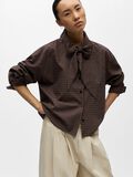 Product image thumbnail - SCARF DETAIL SHIRT, Seal Brown | 5