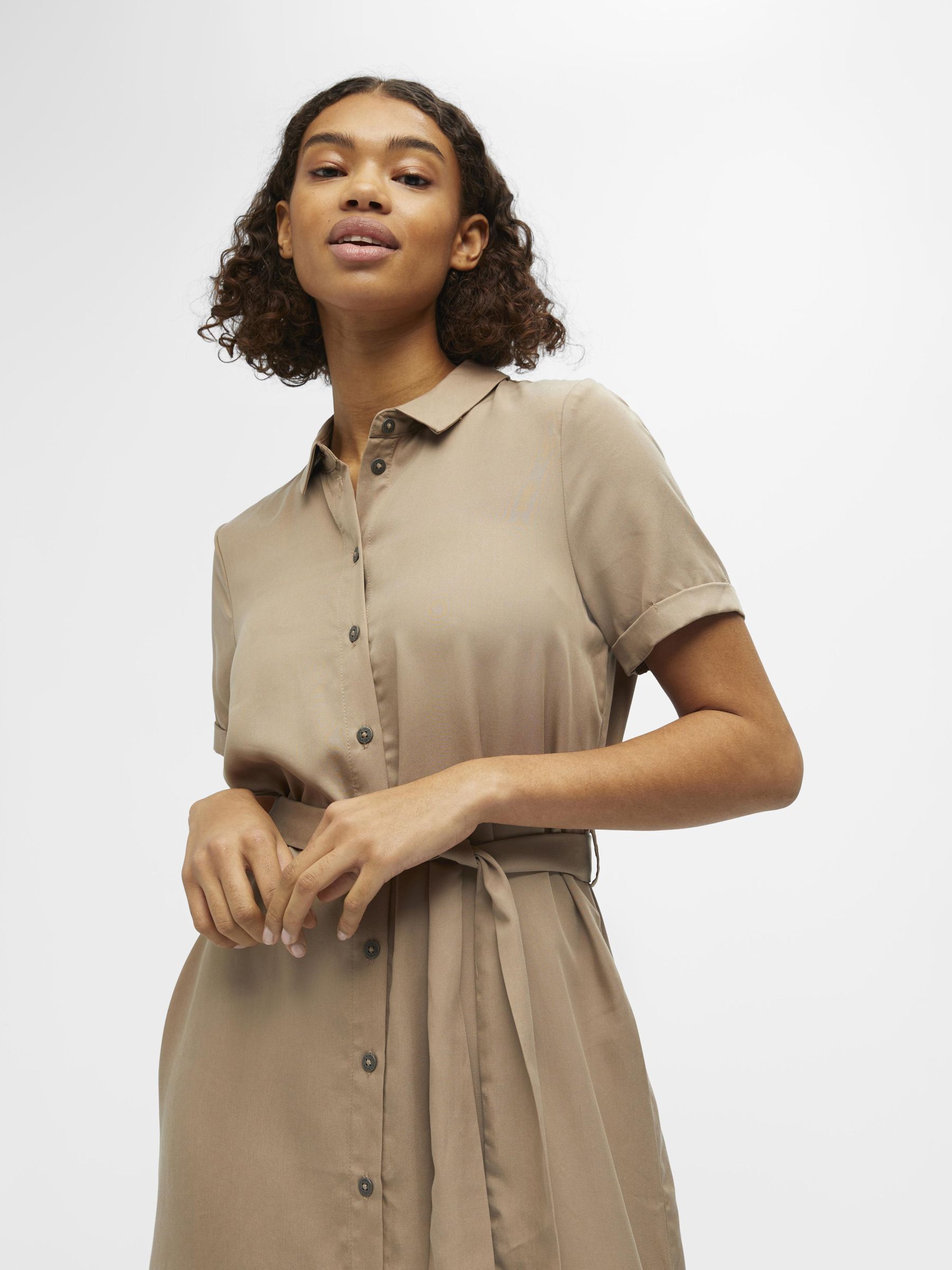 Khaki button hotsell up dress